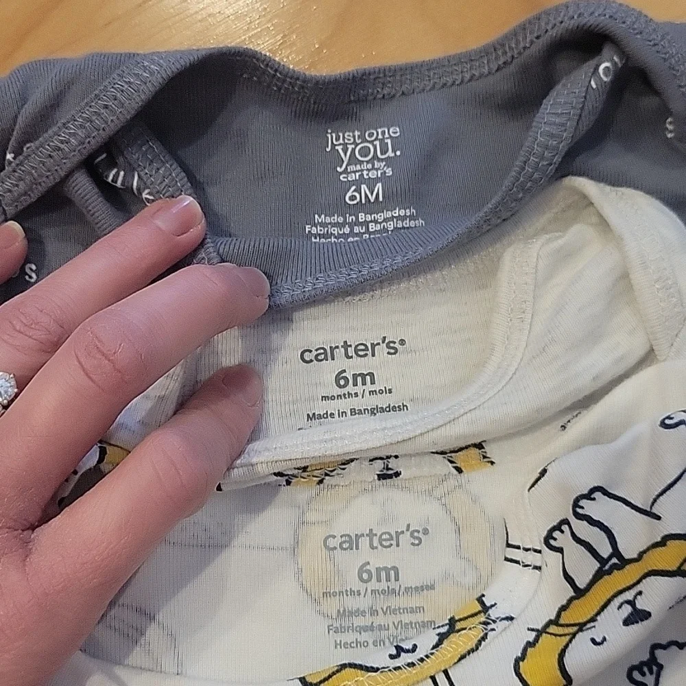 Carter's 6 month gender neutral onesie baby bundle